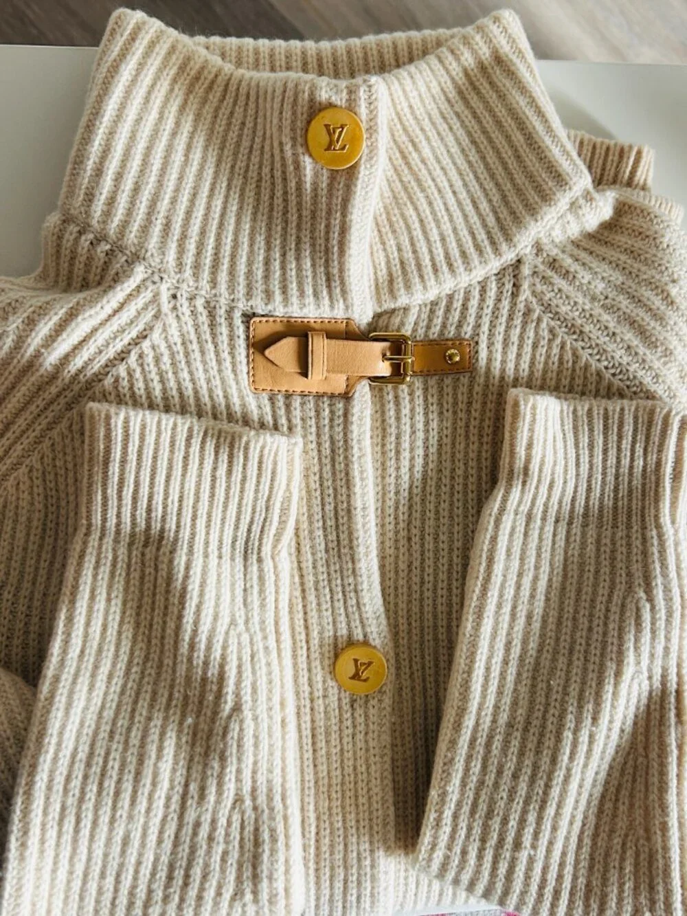 Louis Vuitton Cardigan Sweater, Size S (roomy, S/M fit) Wool Cashmere